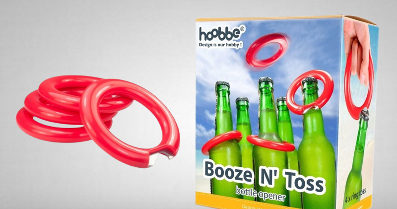 Drankspel ringwerpen met bierflesjes